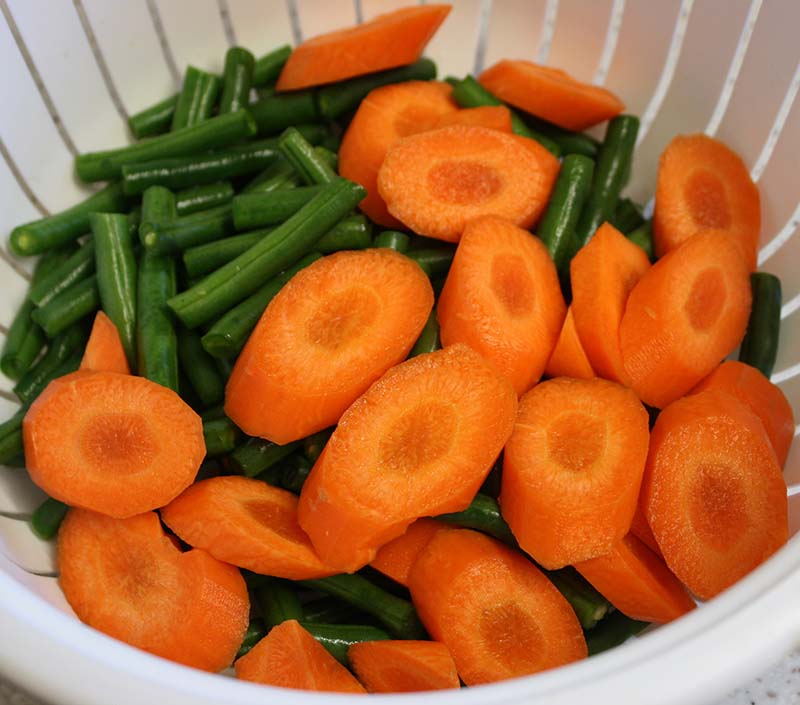 Carote e fagiolini