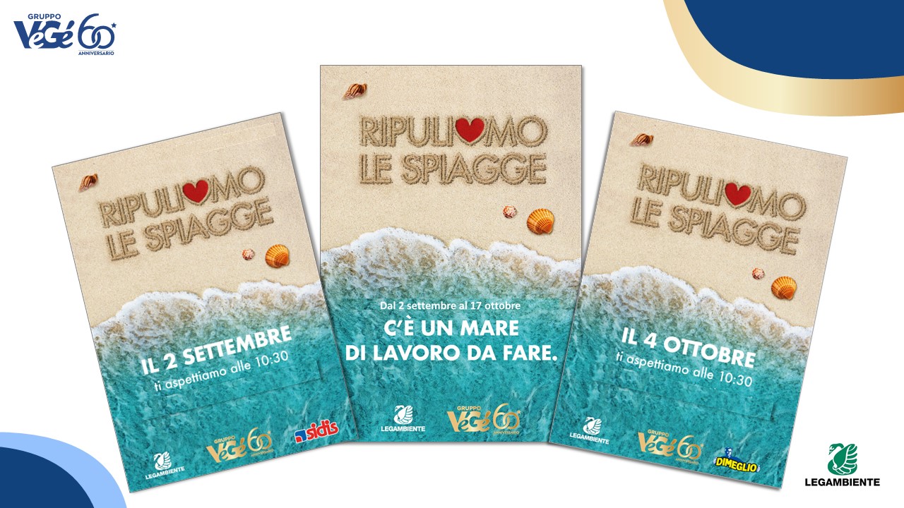 Legambiente con Gruppo Vegè iniziativa ripuliamo le spiagge