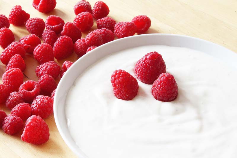 Yogurt con lamponi