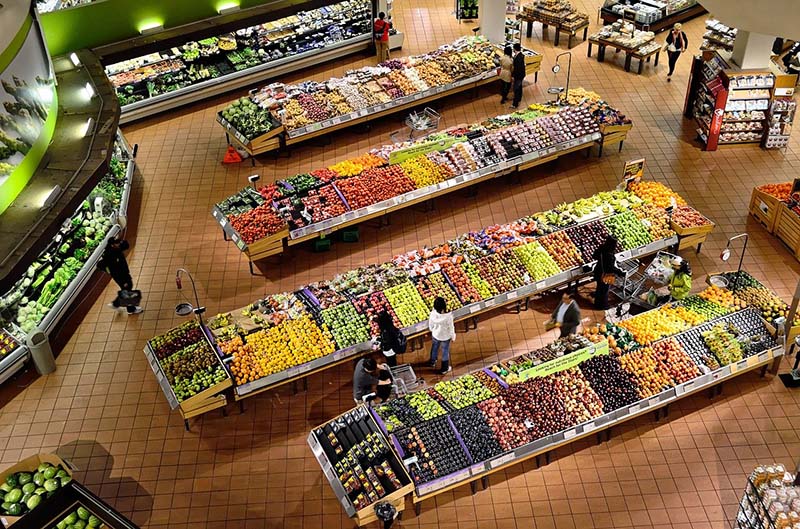 Reparto ortofrutticolo di una GDO (Grande Distribuzione Organizzata)