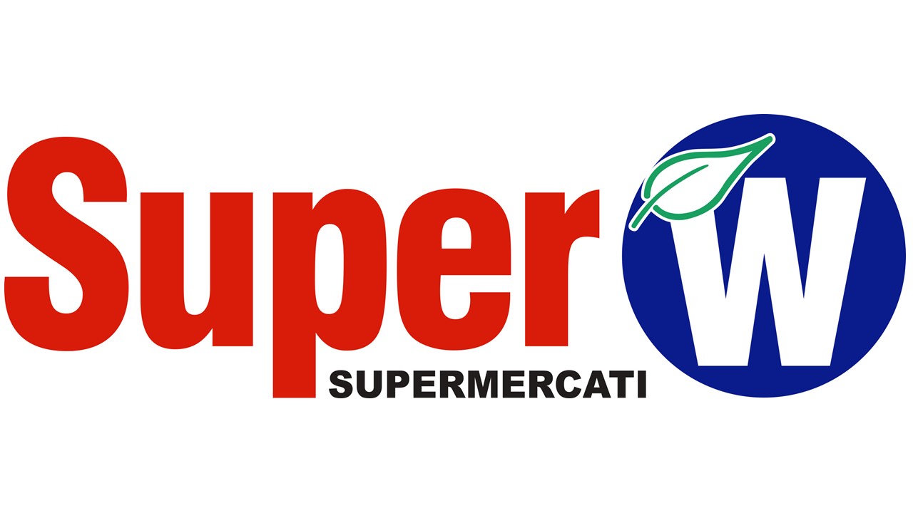 Logo Super W supermercati GDO (Grande Distribuzione Organizzata)