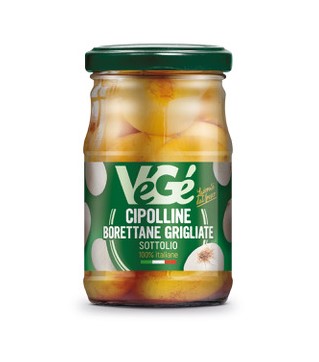 Vasetto cipolline borettane grigliate sott'olio Vegé GDO (Grande Distribuzione Organizzata)