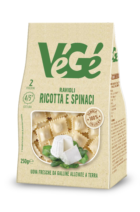 Pasta fresca ravioli con ricotta e spinaci Vegé GDO (Grande Distribuzione Organizzata)