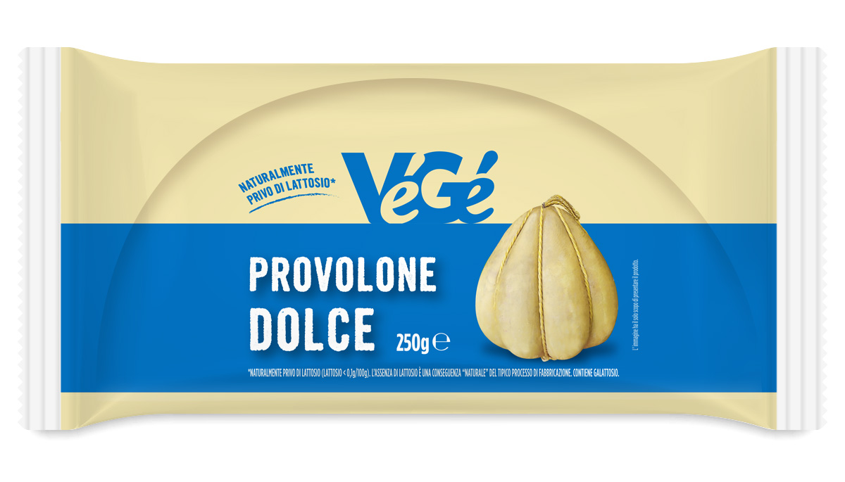 Provolone dolce confezionato Vegé GDO (Grande Distribuzione Organizzata)