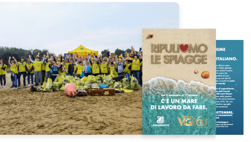 Vegé e Legambiente ripuliamo le spiagge