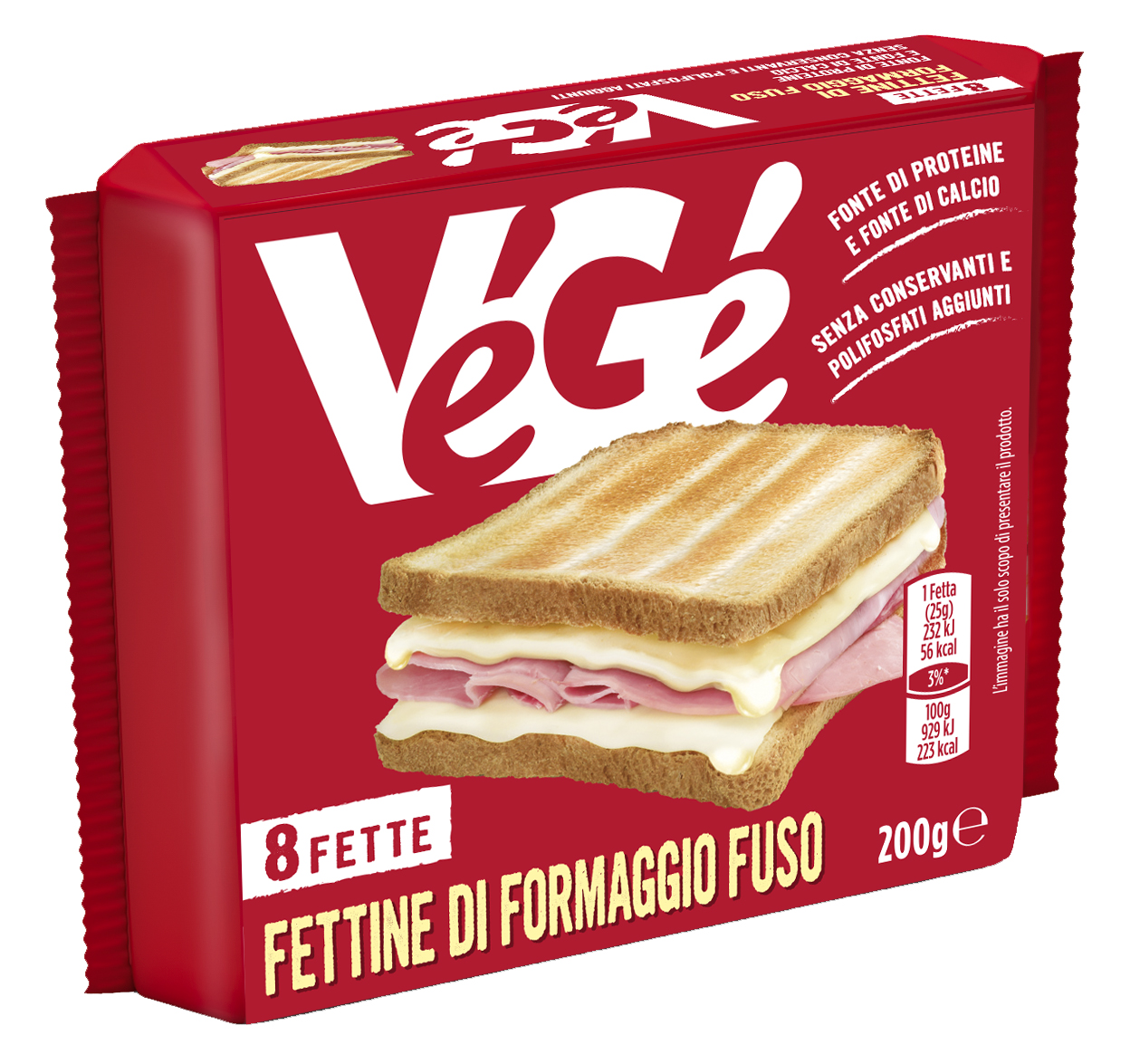 Fettine di formaggio fuso Vegé GDO (Grande Distribuzione Organizzata)