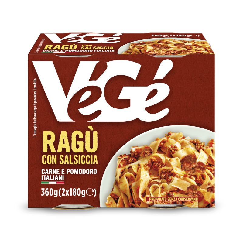 Ragù con salsiccia Vegé GDO (Grande Distribuzione Organizzata)