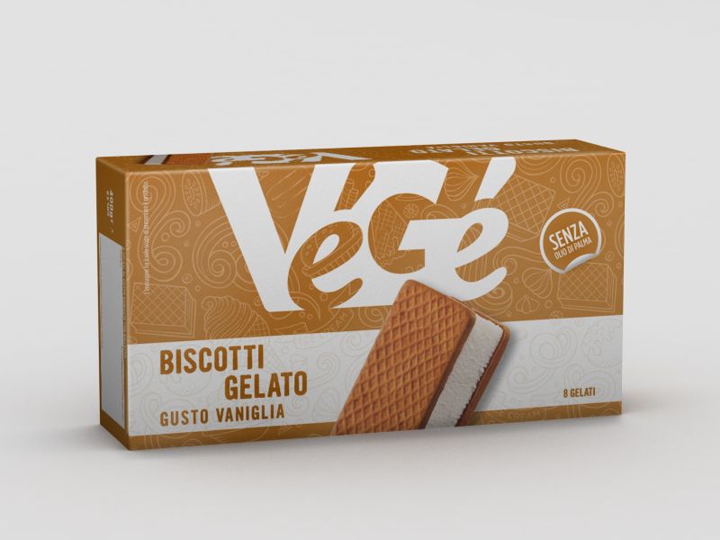 Biscotti gelato al gusto vaniglia Vegé GDO (Grande Distribuzione Organizzata)
