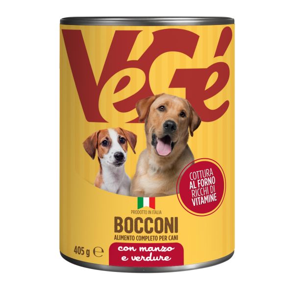 Bocconi con manzo e verdure per cani 405 g Vegé GDO (Grande Distribuzione Organizzata)