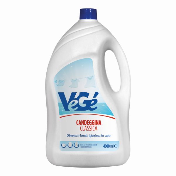 Candeggina classica 4 L Vegé GDO (Grande Distribuzione Organizzata) Candeggina classica 4 L Vegé GDO (Grande Distribuzione Organizzata)