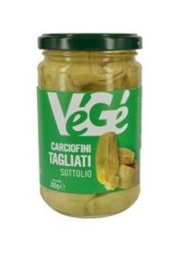 Carciofini tagliati sottolio in vasetto di vetro Vegé GDO (Grande Distribuzione Organizzata)