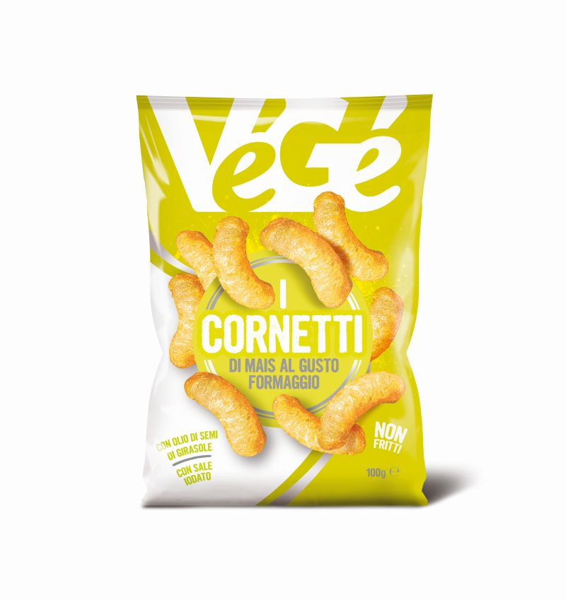 Cornetti di mais al formaggio Vegé GDO (Grande Distribuzione Organizzata)