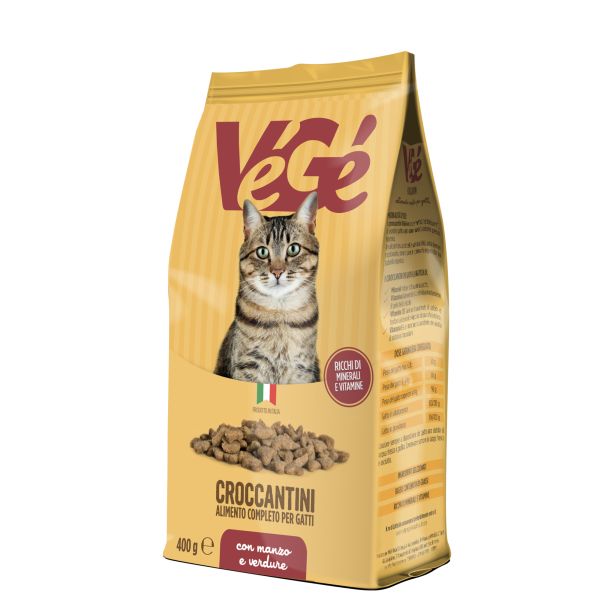 Crocchette con manzo e verdure per gatti 400 g Vegé GDO (Grande Distribuzione Organizzata)