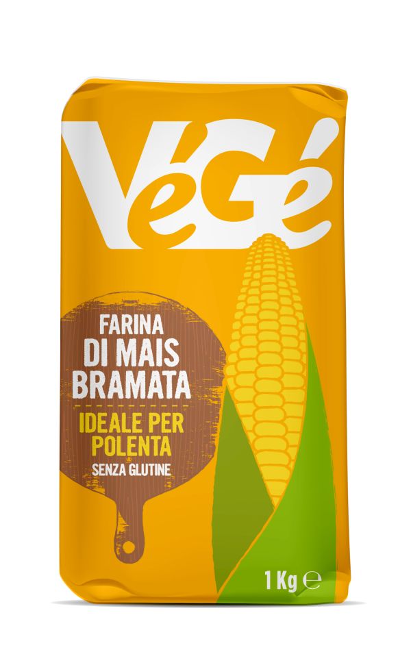 Farina di mais bramata per polenta Vegé GDO (Grande Distribuzione Organizzata)