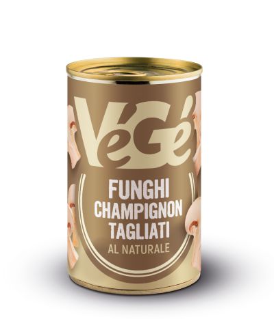 Funghi champignon tagliati al naturale Végé GDO (Grande Distribuzione Organizzata)