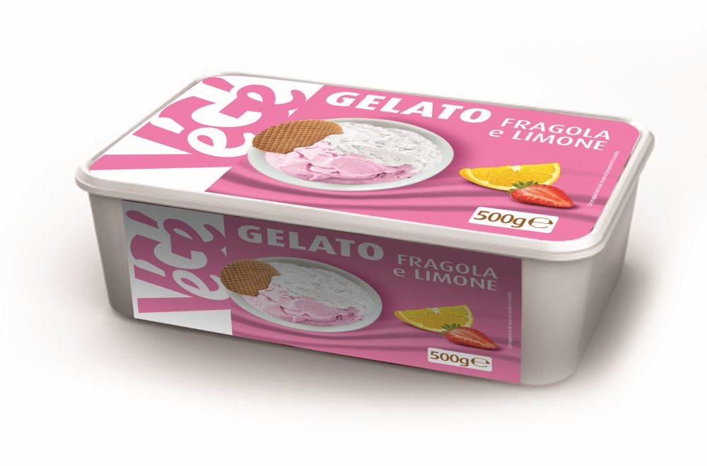 Gelato fragola e limone Vegé GDO (Grande Distribuzione Organizzata)