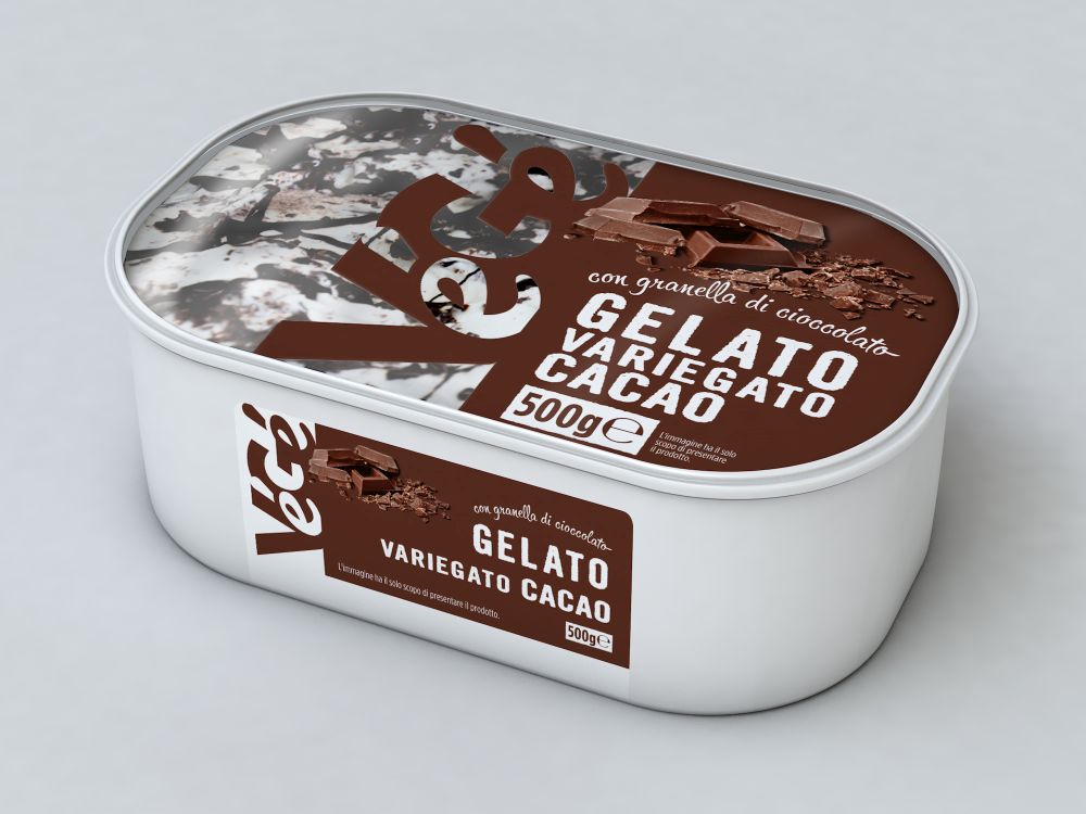 Gelato variegato cacao Vegé GDO (Grande Distribuzione Organizzata)