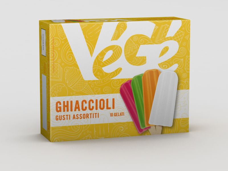 Gelati ghiaccioli gusti assortiti Vegé GDO (Grande Distribuzione Organizzata)