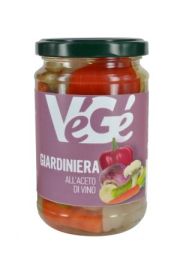 Giardiniera all'aceto di vino in vasetto di vetro Vegé GDO (Grande Distribuzione Organizzata)