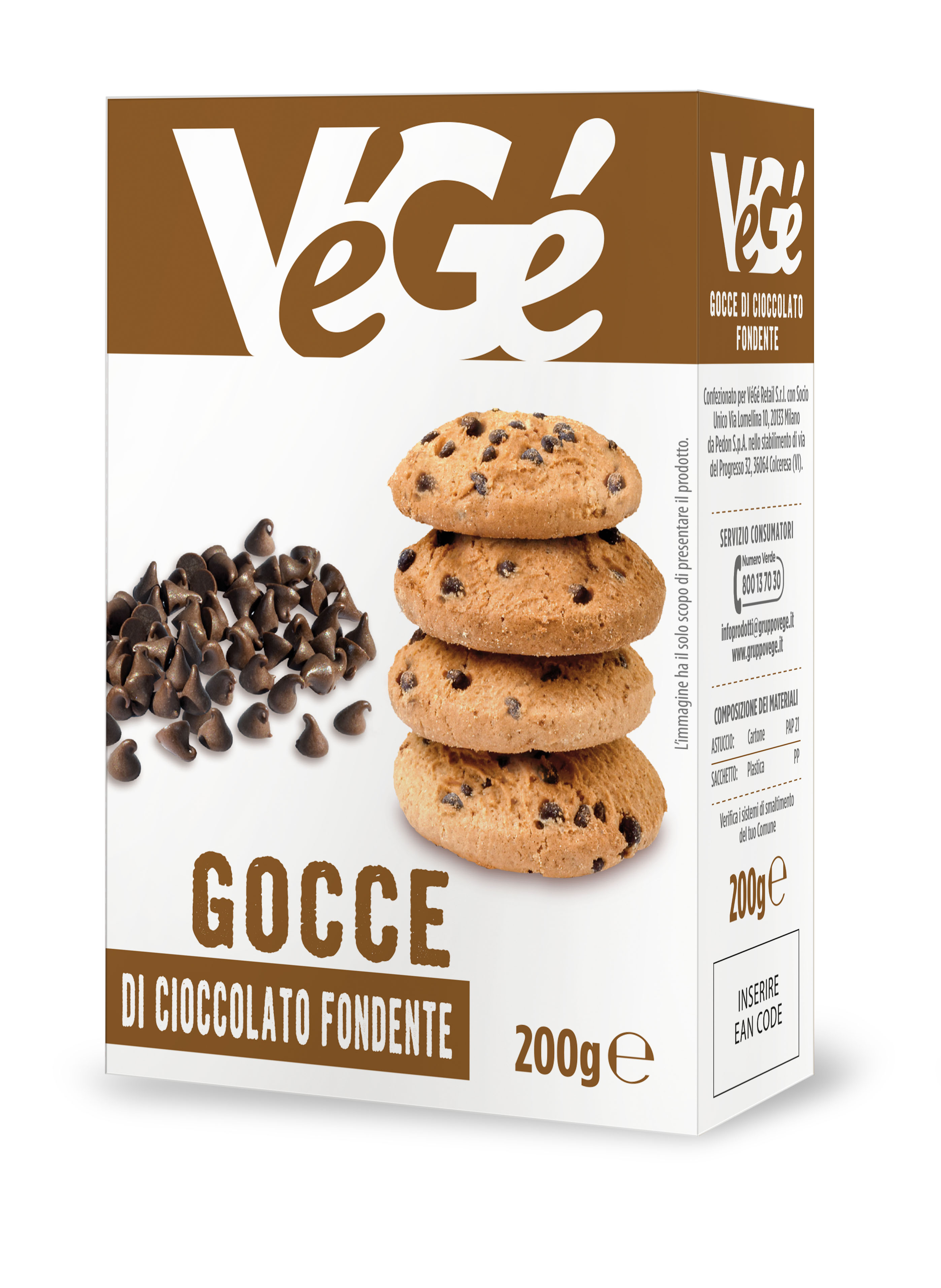 Gocce di cioccolato fondente Vegé GDO (Grande Distribuzione Organizzata)