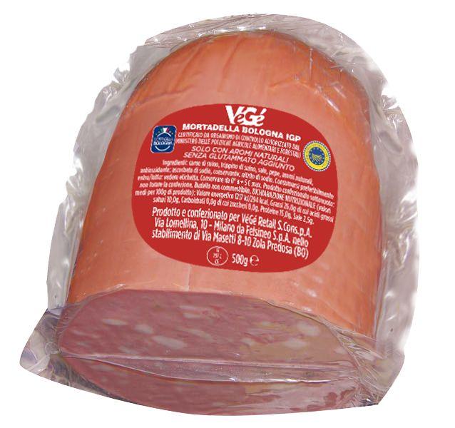 Mortadella Bologna IGP Vegé GDO (Grande Distribuzione Organizzata)