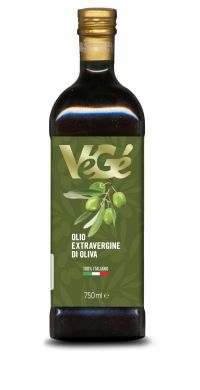 Olio extravergine di oliva in bottiglia di vetro Vegé GDO (Grande Distribuzione Organizzata)