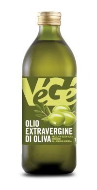 Olio extravergine di oliva in bottiglia di vetro Vegé GDO (Grande Distribuzione Organizzata)