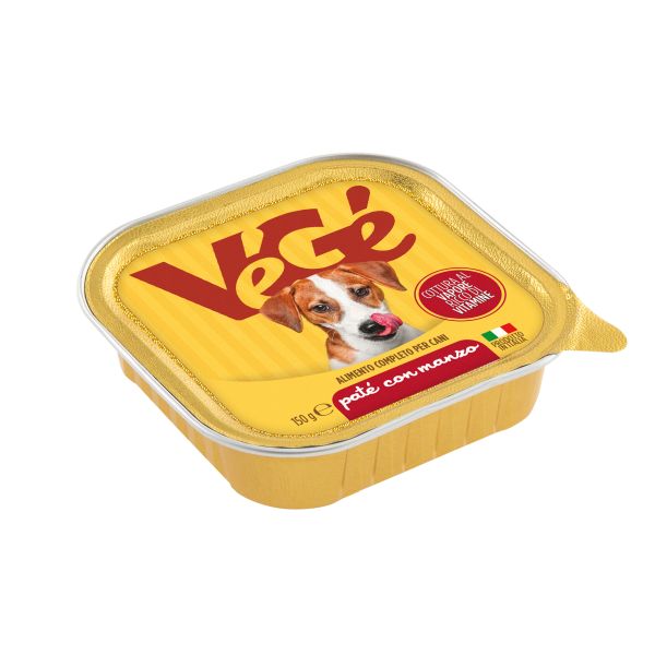 Paté con manzo per cani Vegé GDO (Grande Distribuzione Organizzata)