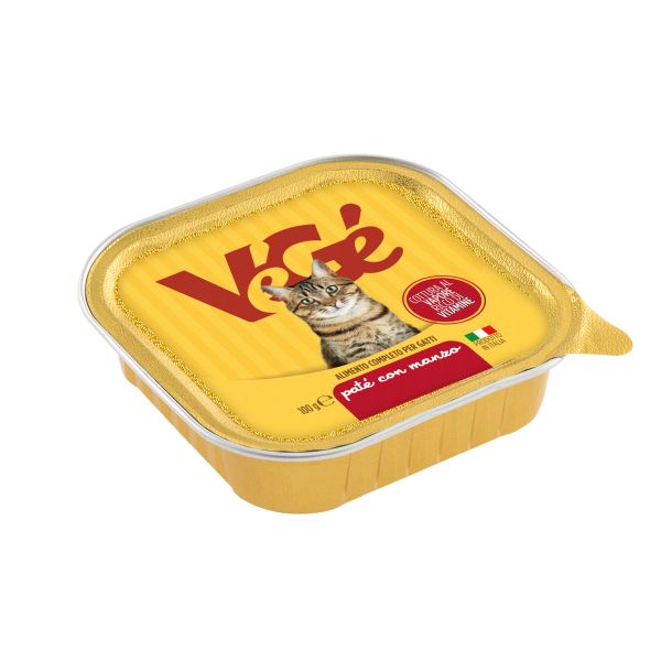 Paté con manzo per gatti Vegé GDO (Grande Distribuzione Organizzata)