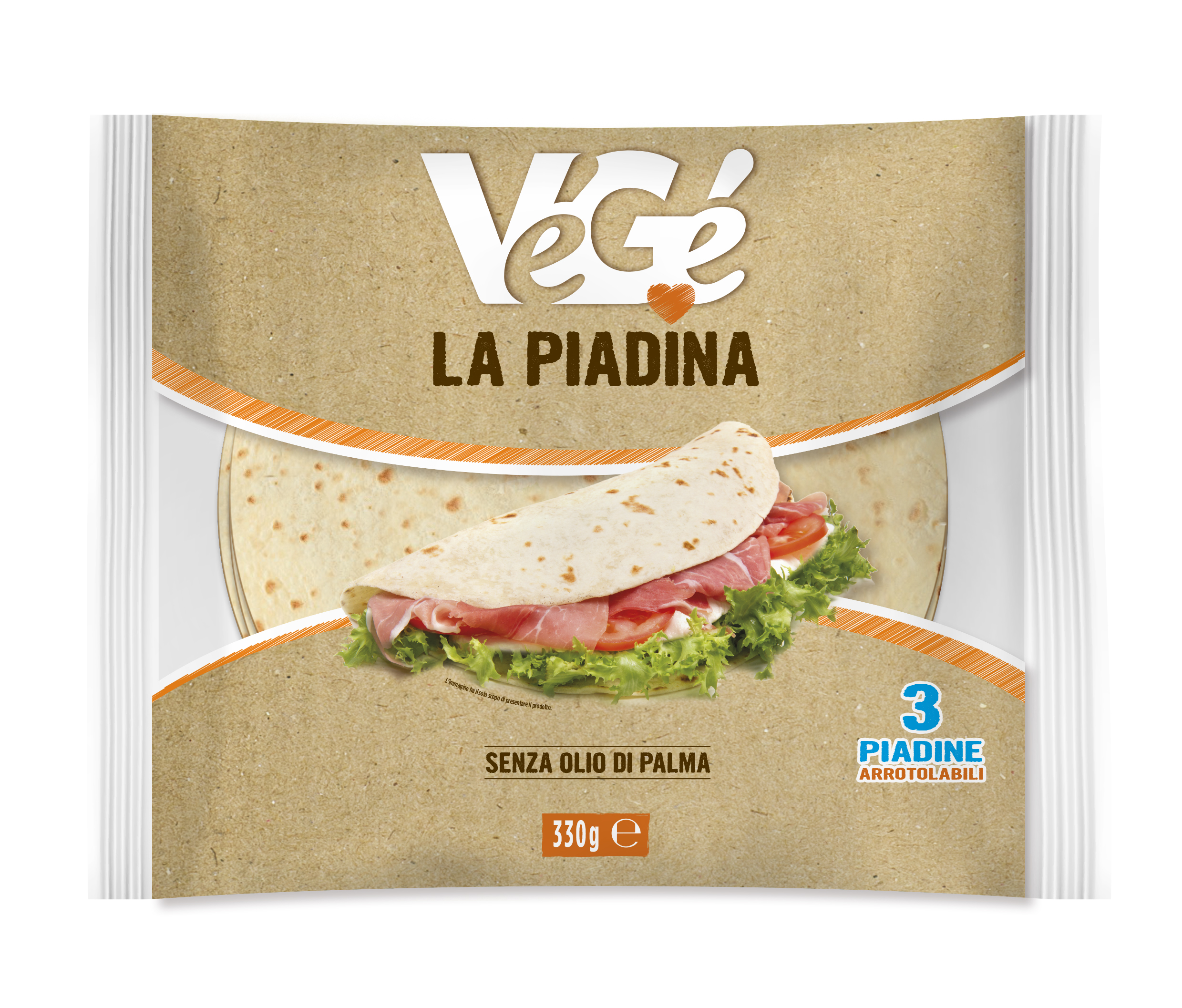 La piadina Vegé GDO (Grande Distribuzione Organizzata)