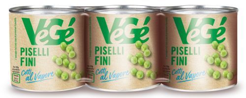 Piselli fini cotti al vapore Vegé GDO (Grande Distribuzione Organizzata)