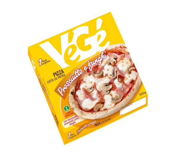 Pizza surgelata con prosciutto e funghi Vegé GDO (Grande Distribuzione Organizzata)