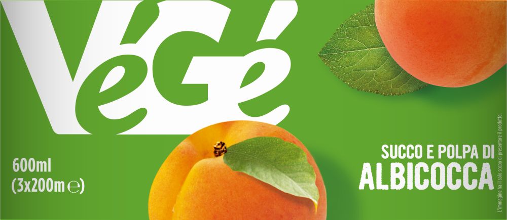 Succo e polpa di albicocca cluster x 3 Vegé GDO (Grande Distribuzione Organizzata)