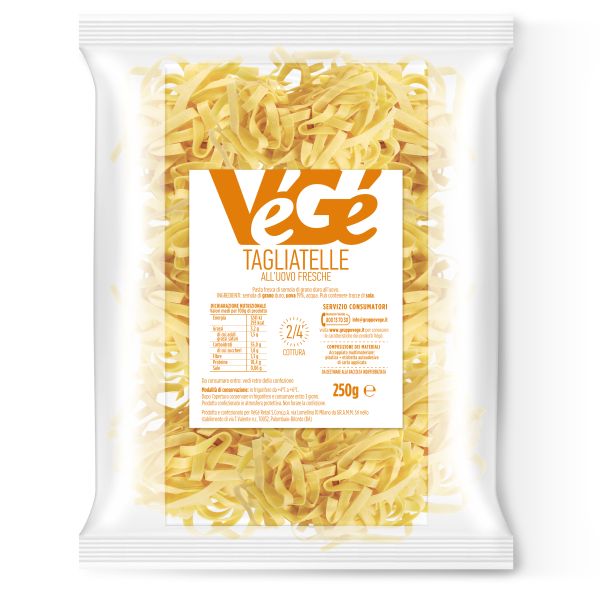 Tagliatelle pasta fresca Vegé GDO (Grande Distribuzione Organizzata)