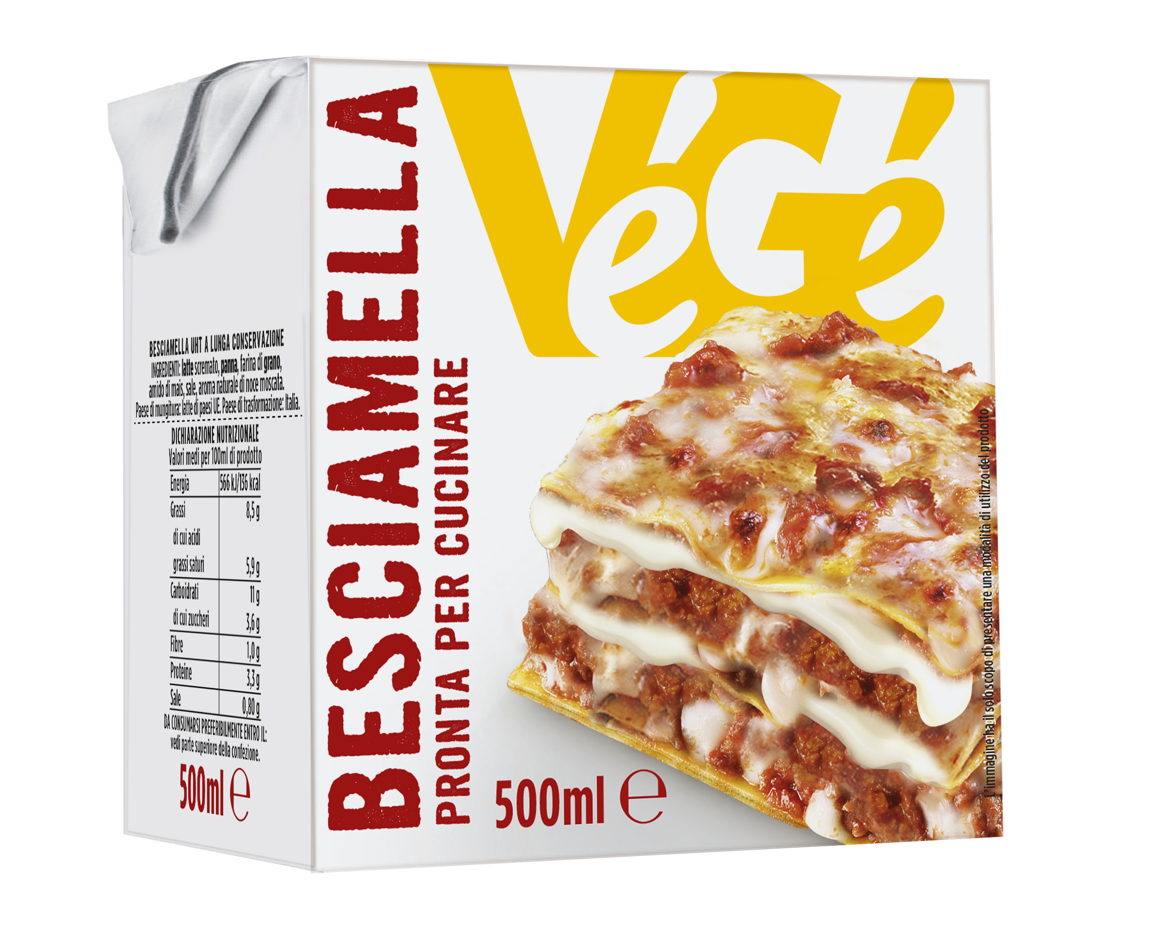 Besciamella da cucina Vegé GDO (Grande Distribuzione Organizzata)