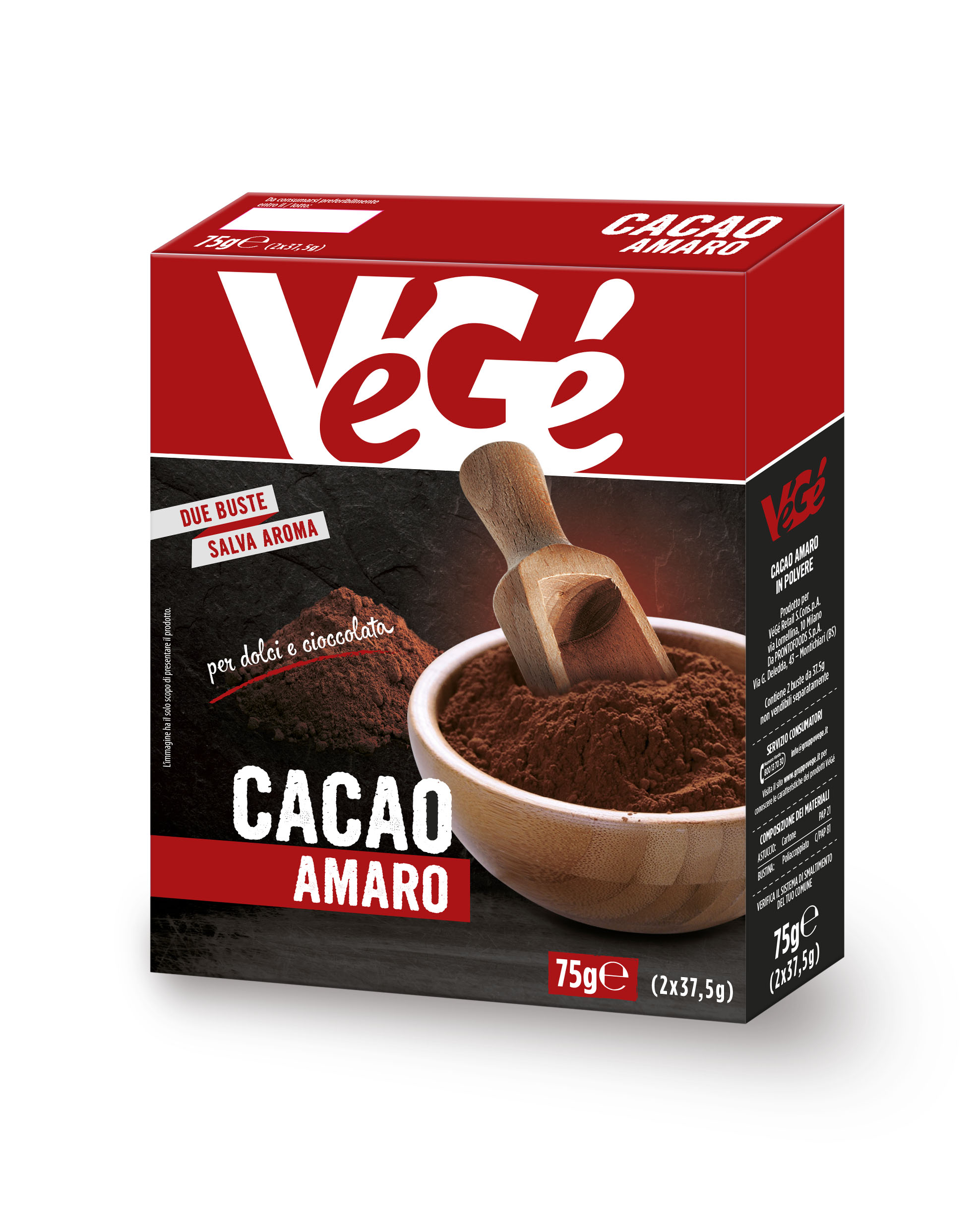 Cacao amaro Vegé GDO (Grande Distribuzione Organizzata)