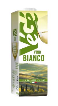 Vino bianco in brick Vegé GDO (Grande Distribuzione Organizzata)