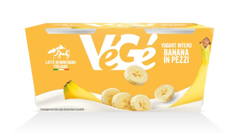 Yogurt intero con banana in pezzi Vegé GDO (Grande Distribuzione Organizzata)