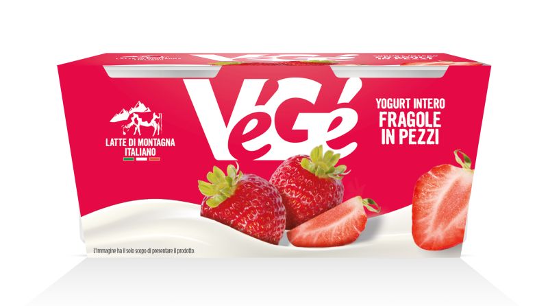 Yogurt intero con fragole in pezzi Vegé GDO (Grande Distribuzione Organizzata)