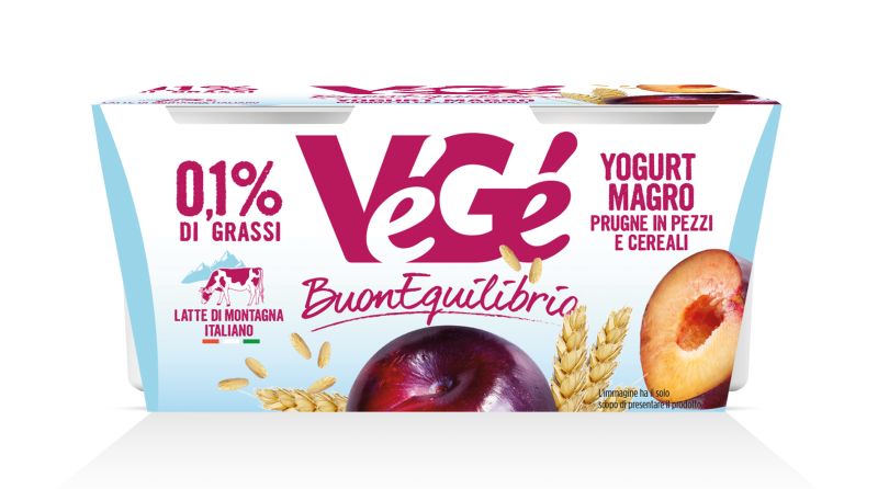 Yogurt magro prugne in pezzi e cereali Vegé GDO (Grande Distribuzione Organizzata)
